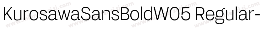 KurosawaSansBoldW05 Regular字体转换